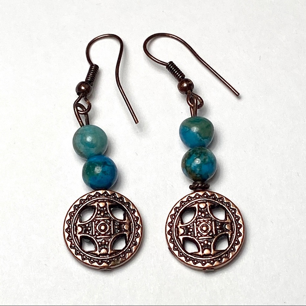 Handmade turquoise earrings